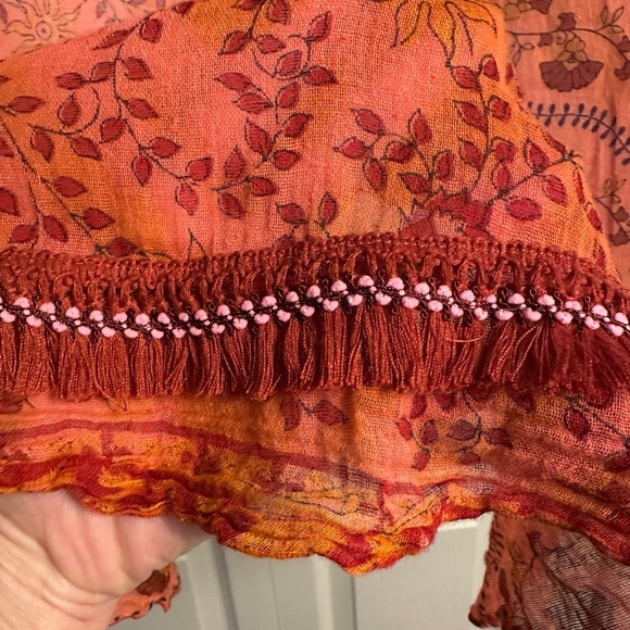 Poupette St. Barth Dress Poncho Chacha cover up one size. Coral - Picture 9 of 10